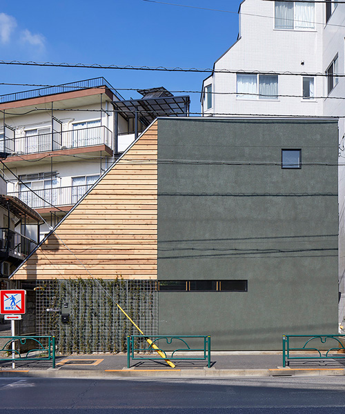 sinato builds three-story wooden house in tokyo as intricate single room