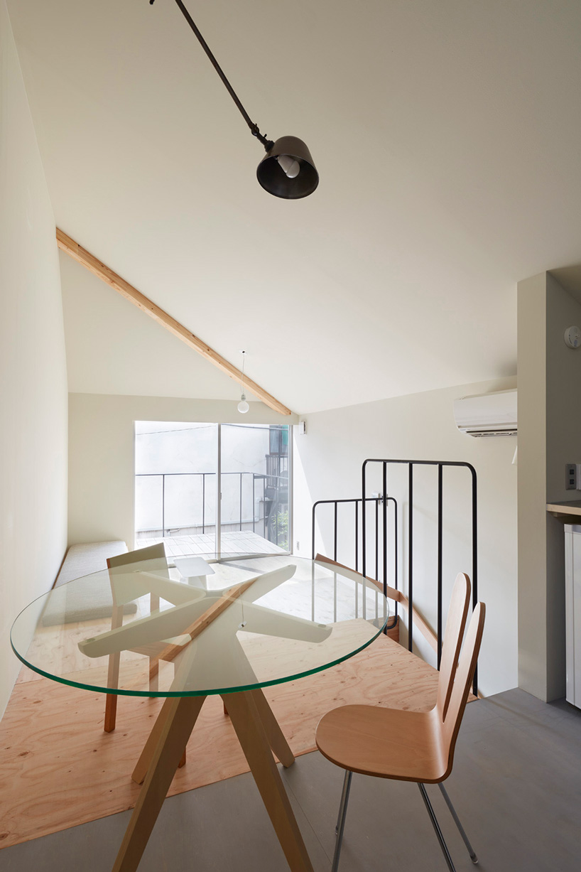 sinato builds three-story wooden house in tokyo as intricate single room