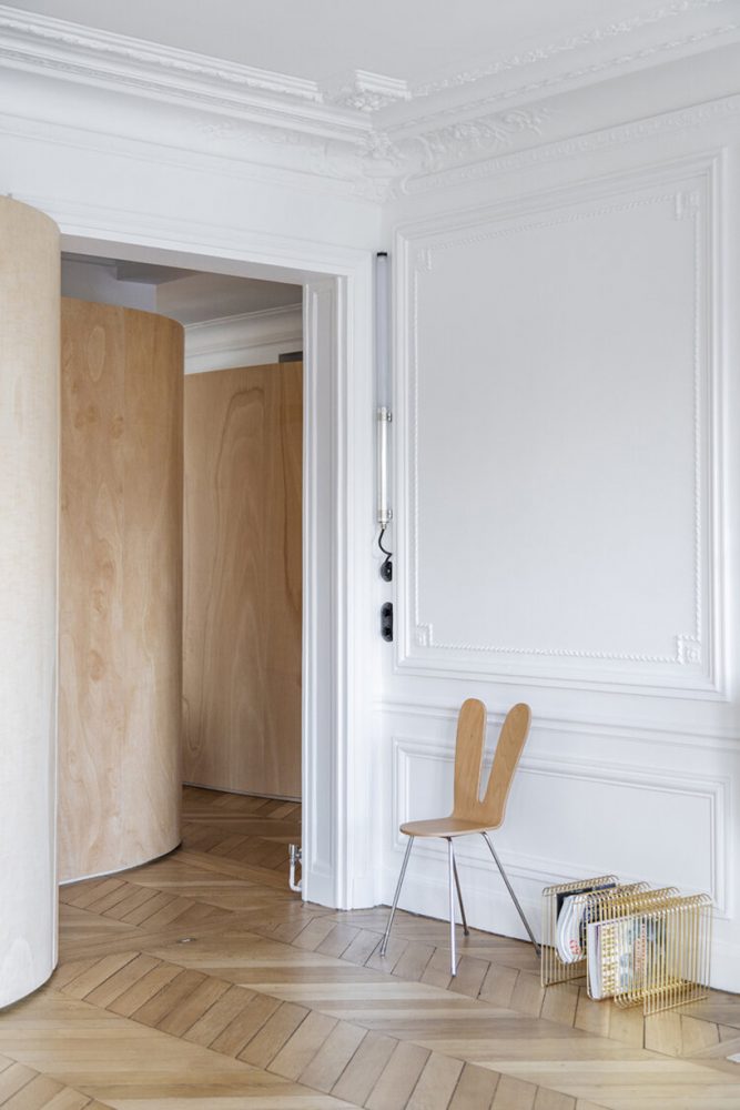 toledano + architects adds curved wooden 'ribbon' to haussmanian ...