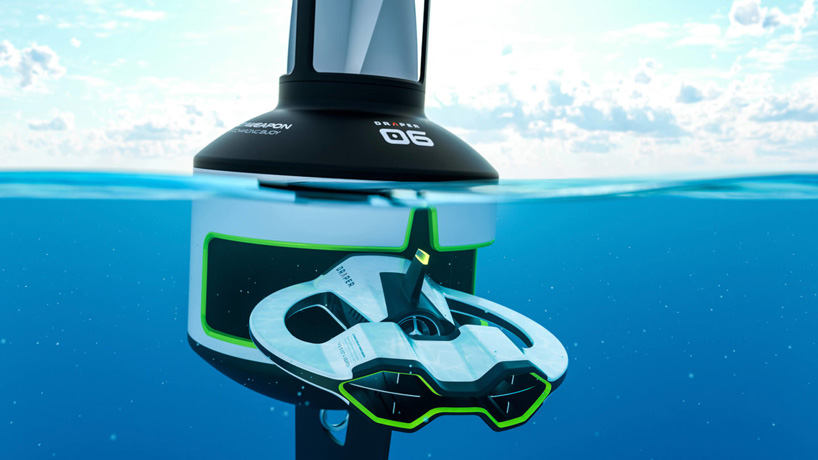 the underwater draper drone scans the ocean for microplastics