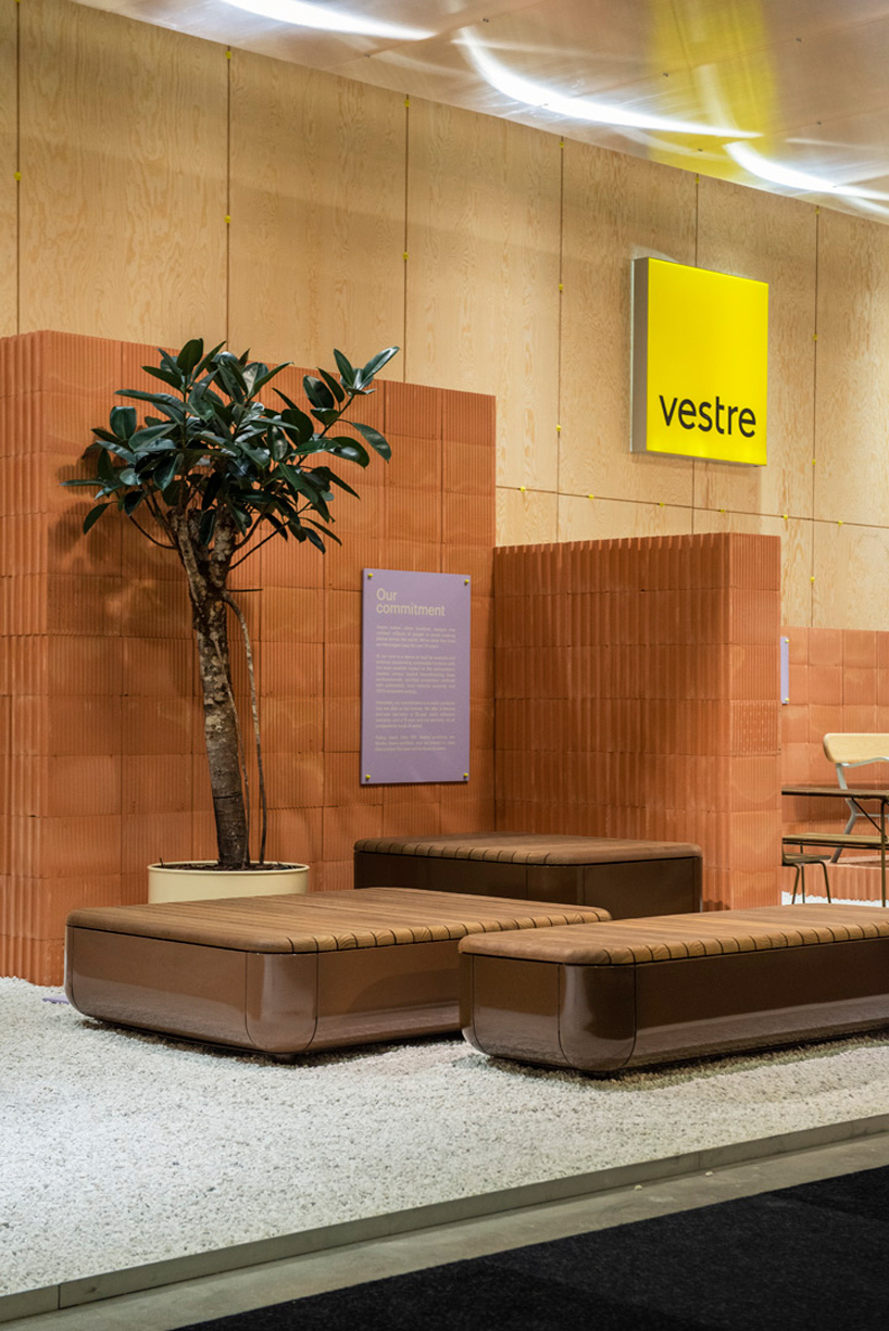 Vestre Displays Urban Furniture On Stand Of Low Waste Reusable