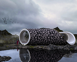 wafai sculpts the 'scandinavian seashell house' as a single organic form