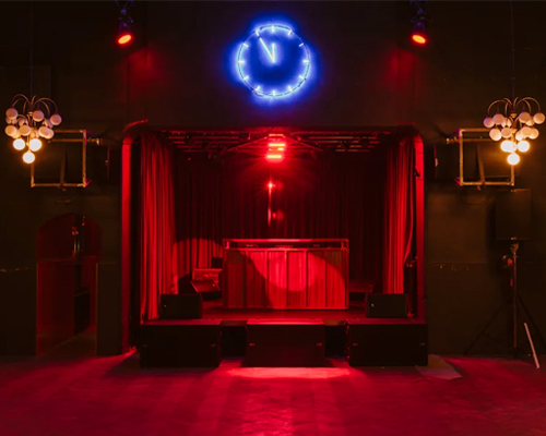 wiercinski studio mixes antiques with neon lighting to design vanity nightclub in poland