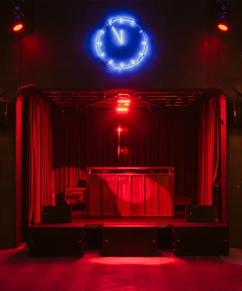 wiercinski studio mixes antiques with neon lighting to design vanity nightclub in poland