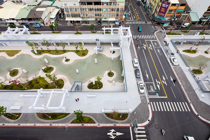 MVRDV's tainan spring is an urban lagoon set within the ruins of a shopping mall