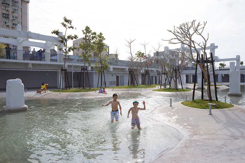 MVRDV's tainan spring is an urban lagoon set within the ruins of a shopping mall