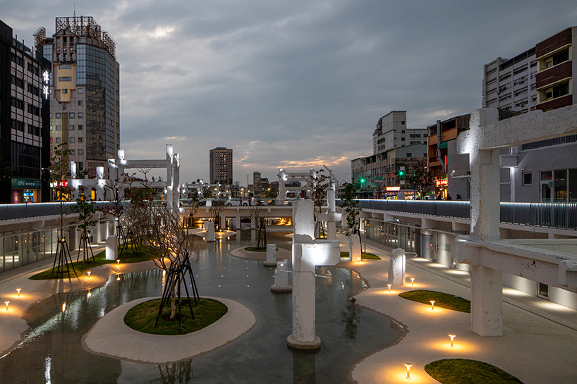 MVRDV's tainan spring is an urban lagoon set within the ruins of a shopping mall