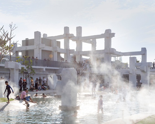 MVRDV's tainan spring is an urban lagoon set within the ruins of a shopping mall