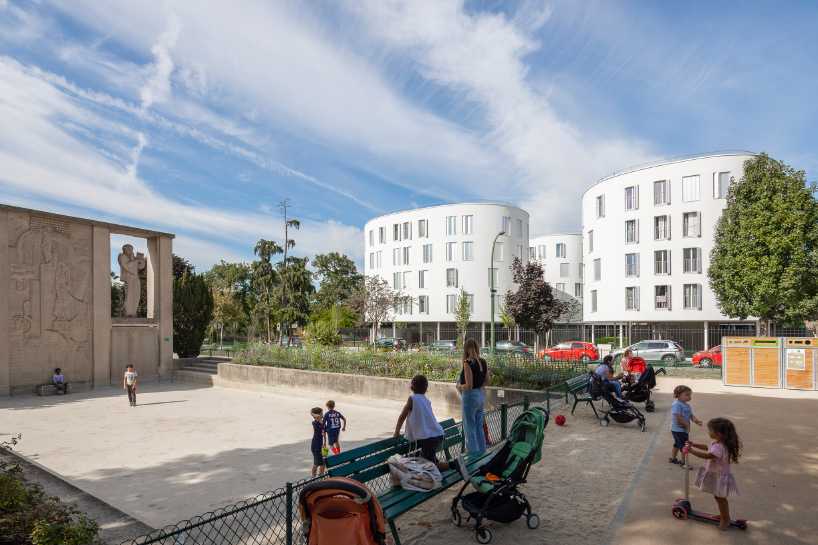 SANAA's completed social housing complex in paris photographed by vincent hecht