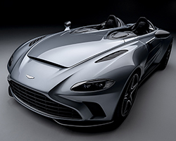aston martin V12 speedster supercar debuts with no roof or windshield