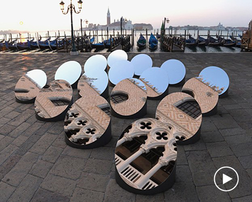 the AZIMUT moving art installation offers a fragmented view of venice's architecture
