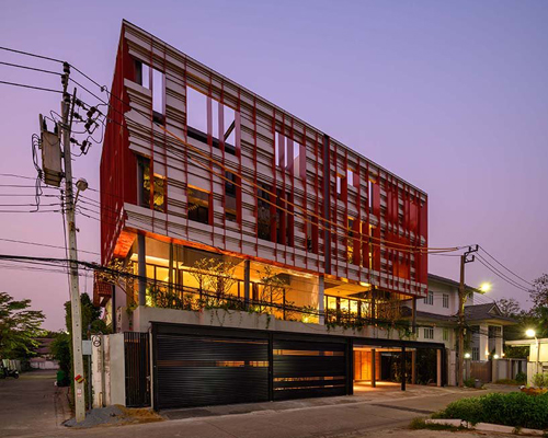 baan puripuri integrates balcony gardens into a residential project in bangkok