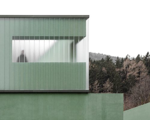 recycled green glass panels encase this italian villa by bergmeisterwolf 