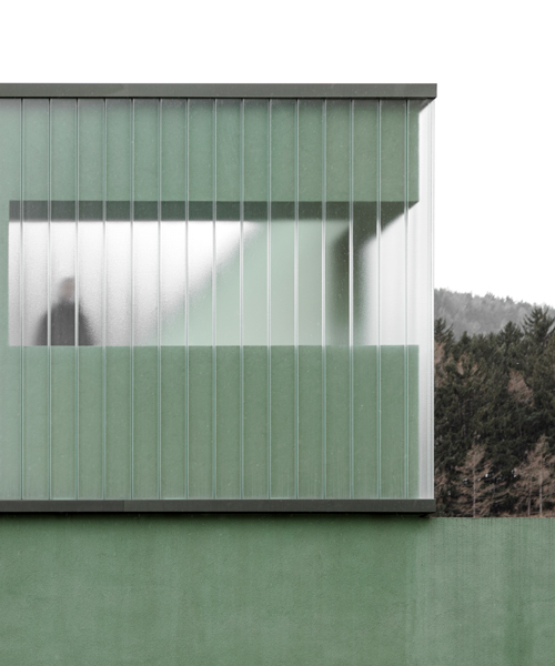 recycled green glass panels encase this italian villa by bergmeisterwolf 