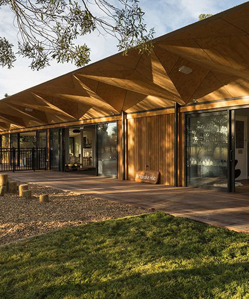 CASA integrates a sustainable learning center with new zealand's nature in christchurch