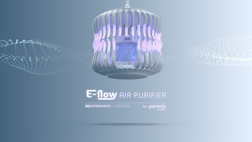 dassault systemes exemplifies eco-design with e-flow air purifier-plus-chandelier