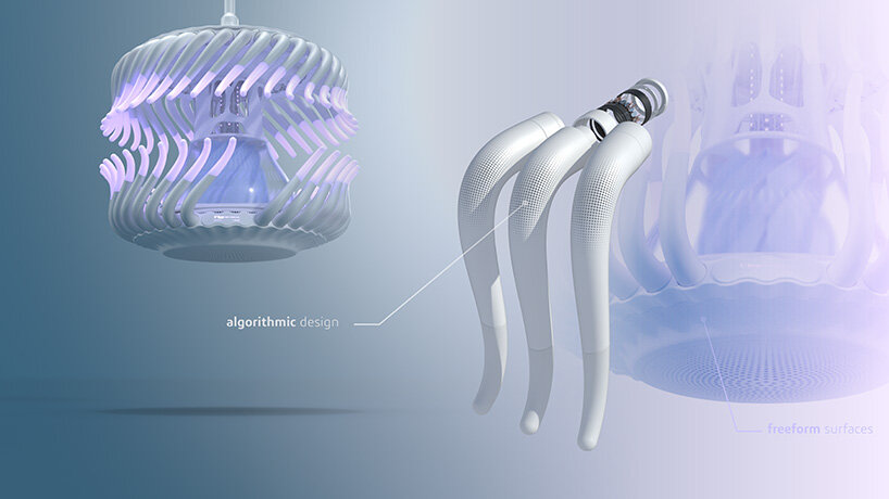 dassault systemes exemplifies eco-design with e-flow air purifier-plus-chandelier