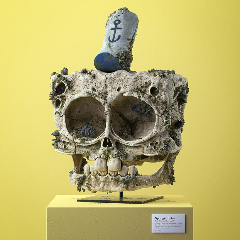 filip hodas envisions pop culture skeletons in cartoon fossils series
