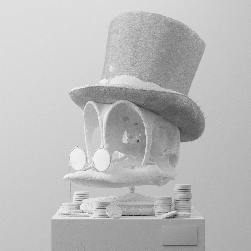 filip hodas envisions pop culture skeletons in cartoon fossils series
