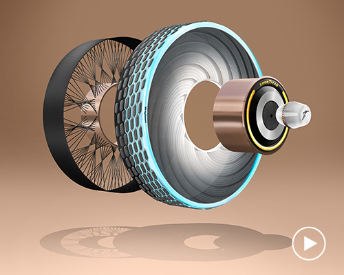 goodyear unveils self-regenerating tyre concept with a rechargeable tread 