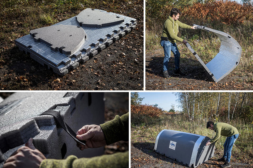 iglou is an insulated, waterproof shelter for the homeless