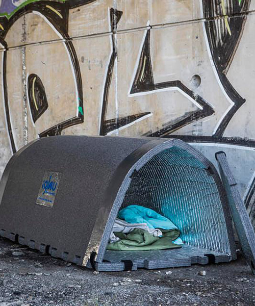 iglou is an insulated, waterproof shelter for homeless people