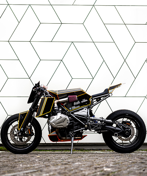 ironwood custom motorcycles lines BMW R1250 GS with flaming stripes