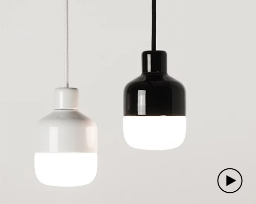kauppi & kauppi designs a splash proof porcelain pendant for ifö electric