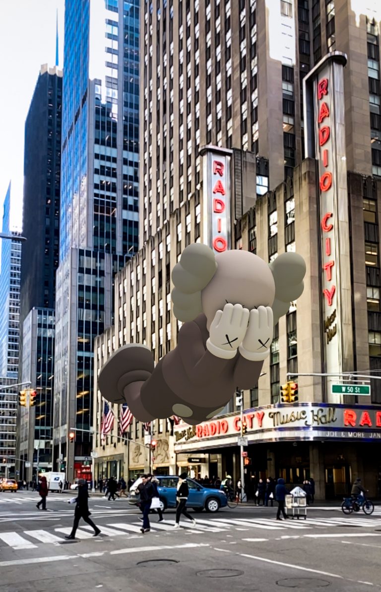 KAWS & acute art launch monumental AR sculptures in 12 locations around