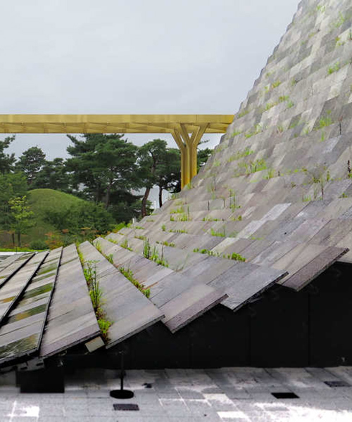 kengo kuma's gyeongju international expo pavilion is a blend of architecture and ground