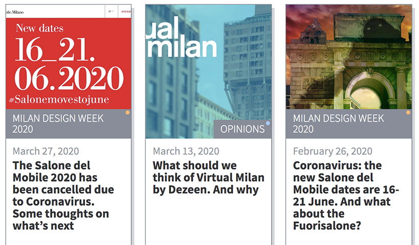 milan design week 2021: salone del mobile postponed until september