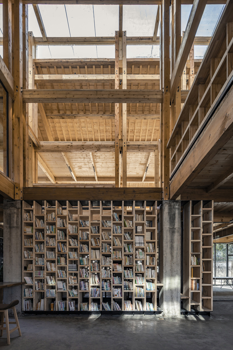 LUO studio uses a prefabricated timber structure to build community center in rural china designboom