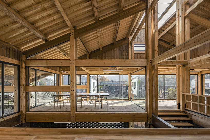 LUO studio uses a prefabricated timber structure to build community center in rural china designboom