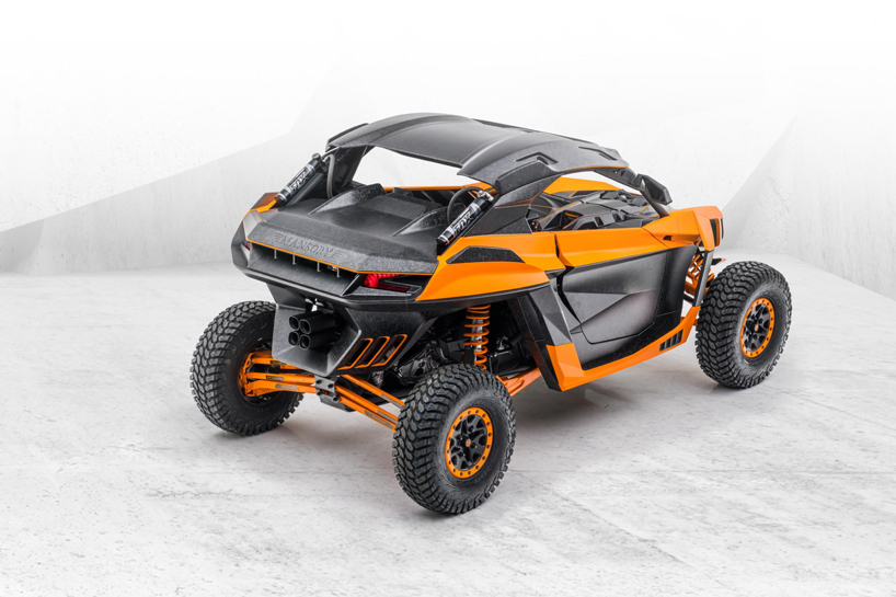 mansory's xerocole is a bright orange off-roader built for tough terrain