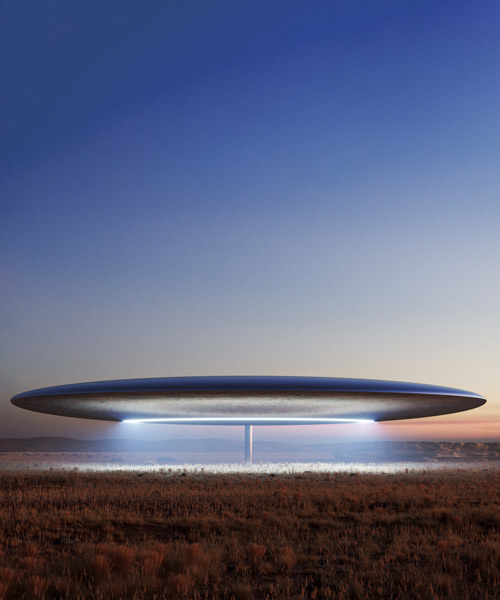 marc thorpe proposes 'citizens of earth', a flying saucer-shaped installation for marfa, texas