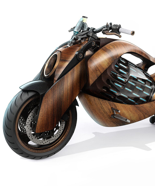 newron motors releases curved wooden electric motorcycle with full specs