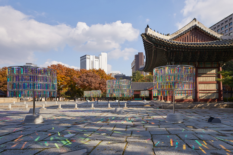 OBBA's dichroic film installations reflect color and light at deoksugung  palace in seoul