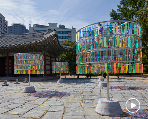 OBBA's dichroic film installations reflect color and light at deoksugung palace in seoul