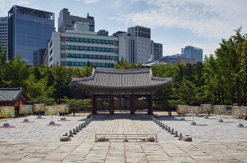 OBBA's dichroic film installations reflect color and light at deoksugung palace in seoul