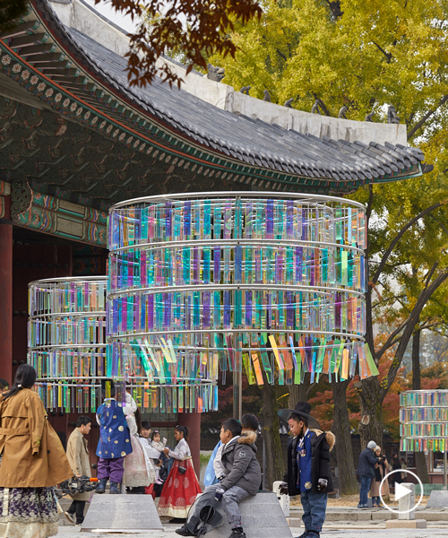 OBBA's dichroic film installations reflect color and light at deoksugung palace in seoul