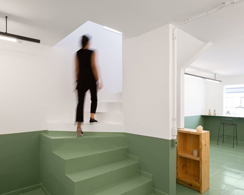 haal dips brazilian restaurant’s interiors into sage green and light grey