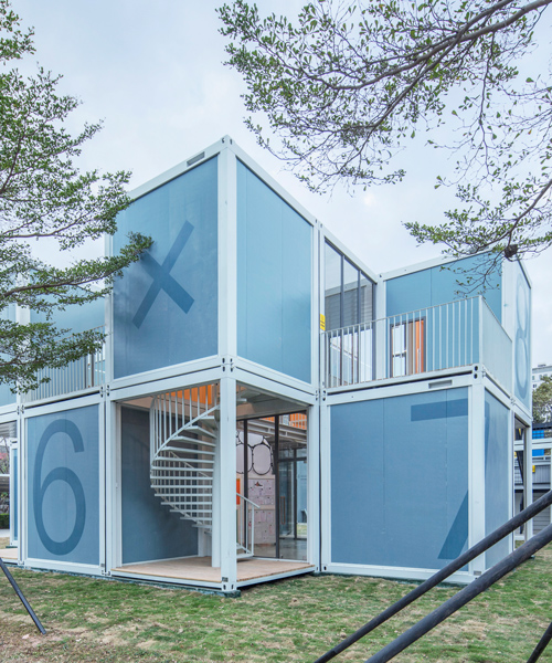 in only 3 days, PAO constructs modular pop-up school in shenzhen: 'plugin learning blox'
