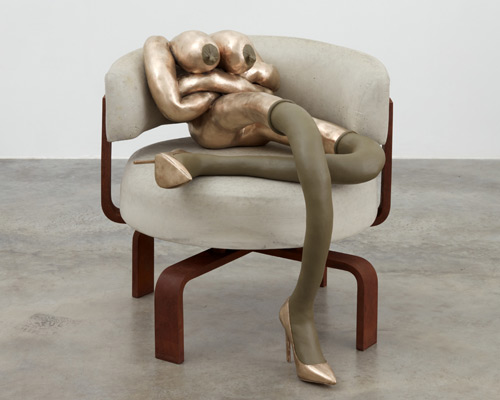 sarah lucas constructs anatomical sculptures for 'HONEY PIE' at SADIE COLES HQ