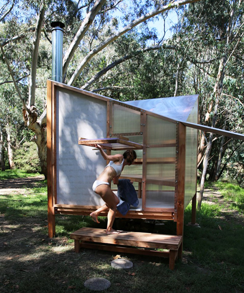 studio rain revives bathing culture with an off-grid sauna installation in melbourne