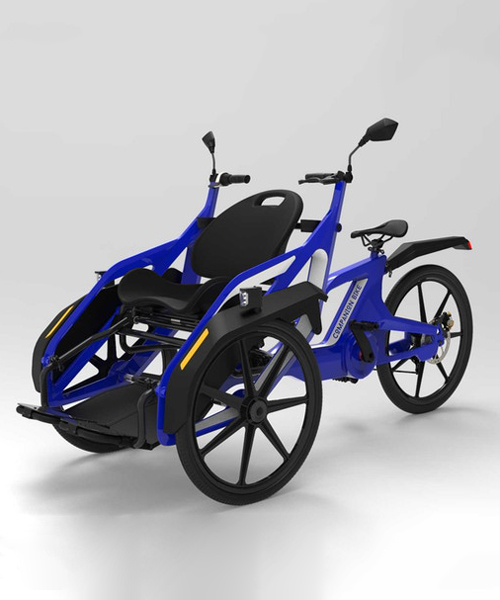 the companion bike lets wheelchair users ride in tandem