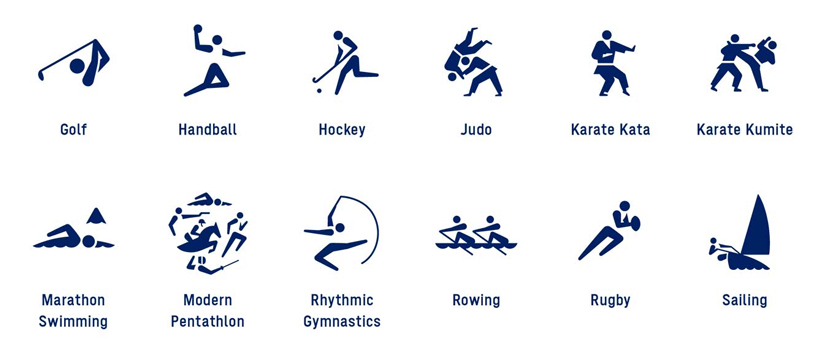 tokyo 2020 unveils kinetic sports pictograms to illustrate the