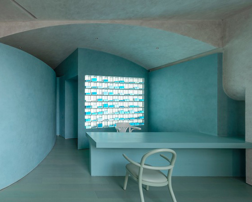 waterfrom design's atmospheric spa 'exhibition of frozen time' opens in beijing