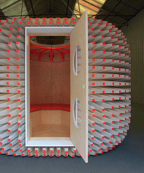 WMB studio designs a mobile sculptural feedback pod for hospital in liverpool