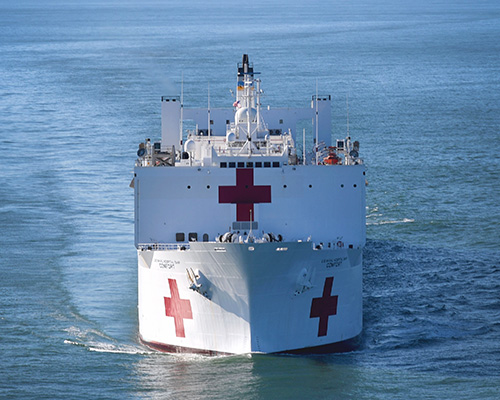 US navy hospital ships on their way to new york to help fight coronavirus