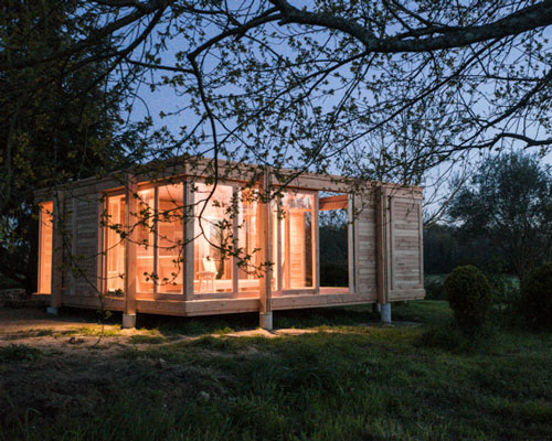 2m26 uses local douglas fir to build a wooden holiday home in the french countryside